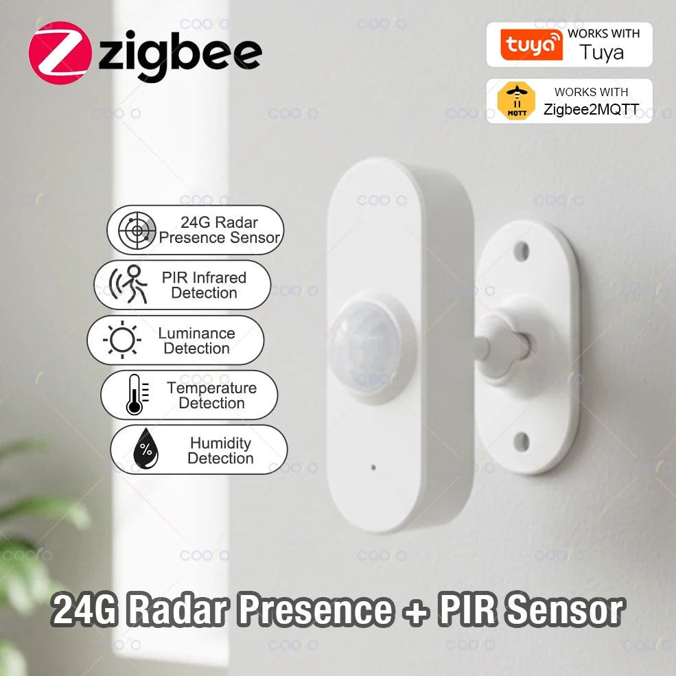 Budget mmWave + PIR Presence Sensor (Tuya/Zigbee2MQTT)