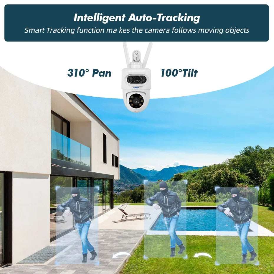 KERUI Outdoor Dual-Lens Security Camera