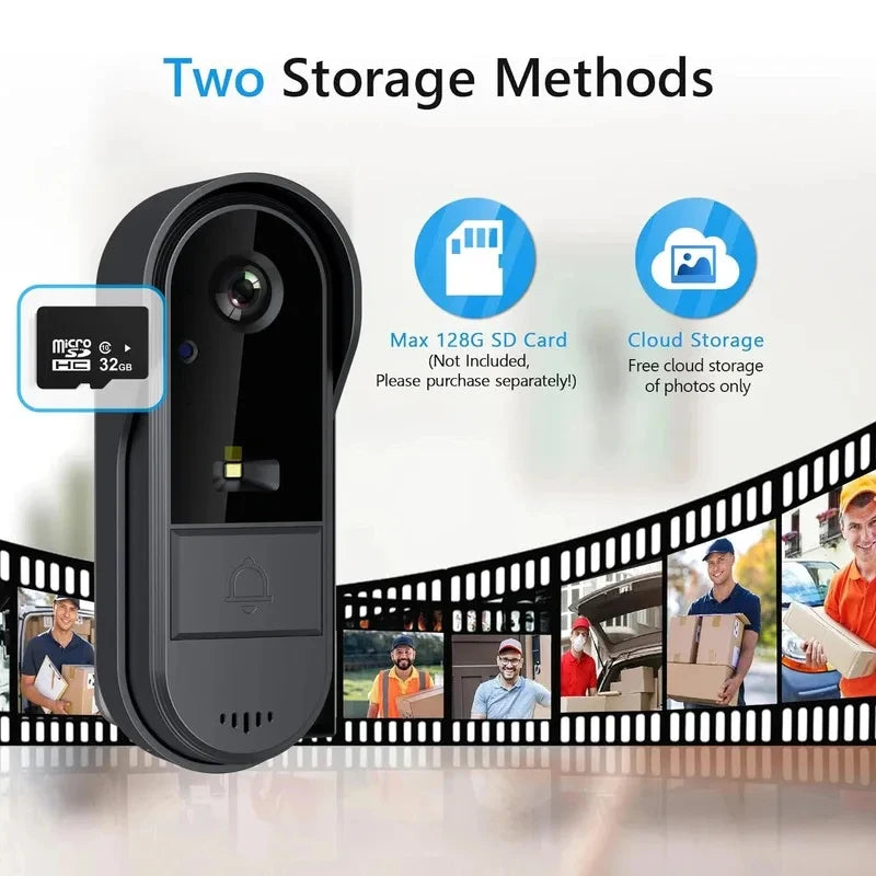 Battery Video Doorbell — 1080P HD, Two-Way Talk, Waterproof