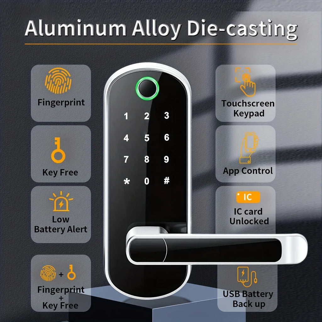 WiFi Fingerprint Door Lock — NFC, App & IP67 Waterproof