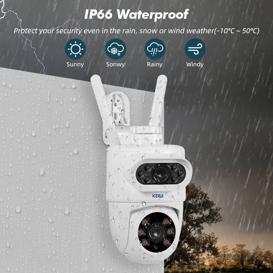 KERUI Outdoor Dual-Lens Security Camera