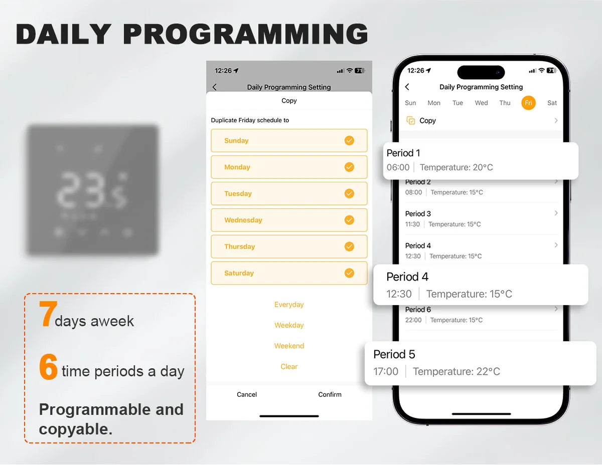 Smart Thermostat for Boiler & Water Heating — WiFi or Zigbee