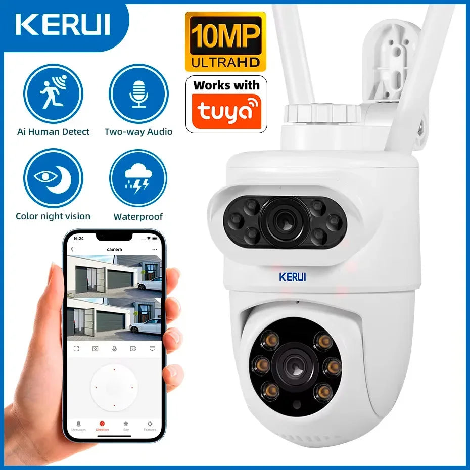 KERUI Outdoor Dual-Lens Security Camera