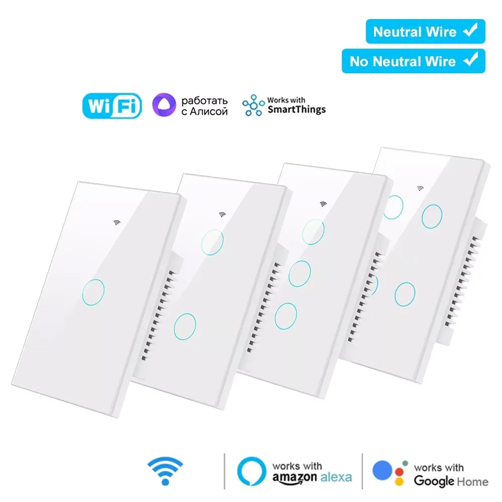 Smart WiFi Touch Wall Switch (1-4 Gang)