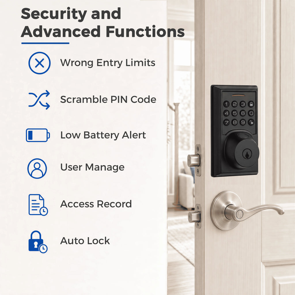 Fingerprint Smart Deadbolt Lock — Keypad, App & Auto-Lock