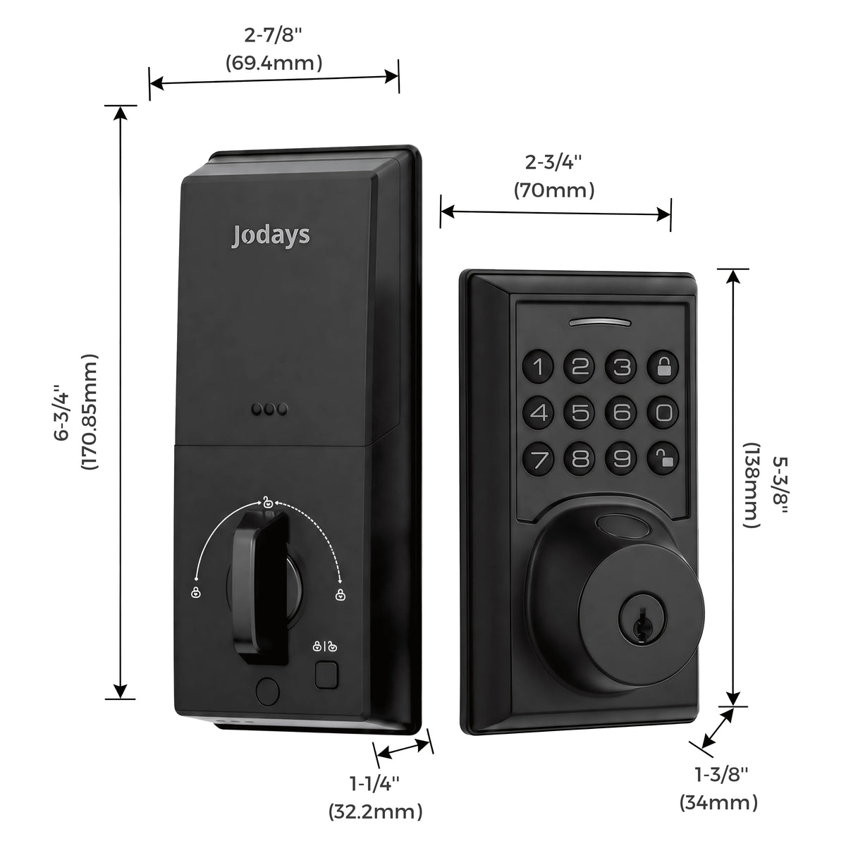 Fingerprint Smart Deadbolt Lock — Keypad, App & Auto-Lock