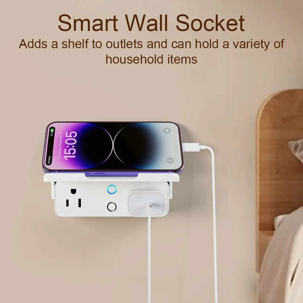 Smart Dual Outlet Plug — WiFi, Timer & Voice Control