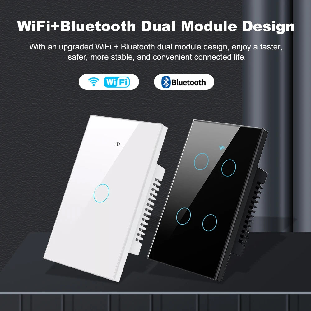 Smart WiFi Touch Wall Switch (1-4 Gang)