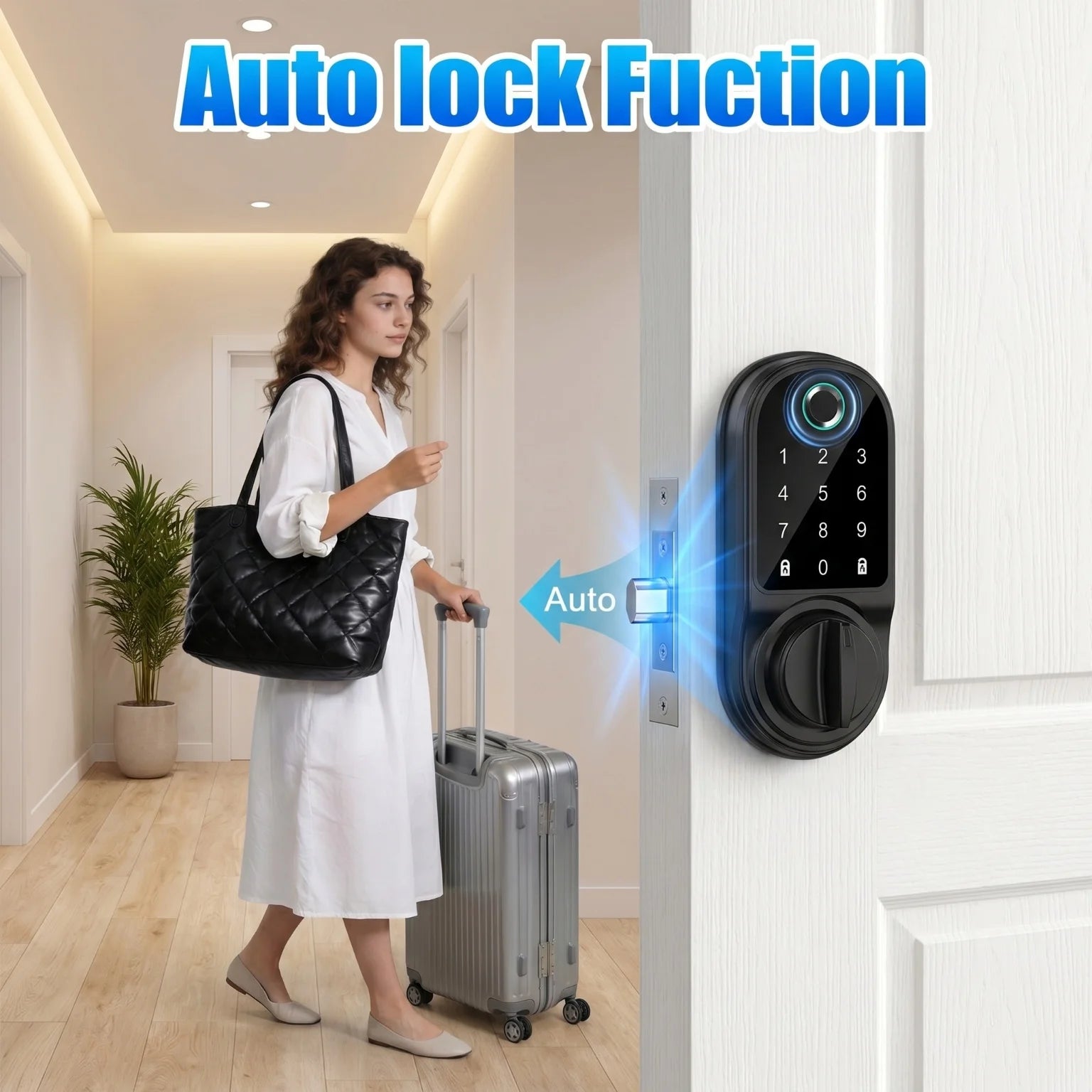 Bluetooth Smart Deadbolt — Fingerprint, Keypad, IC Card & Key