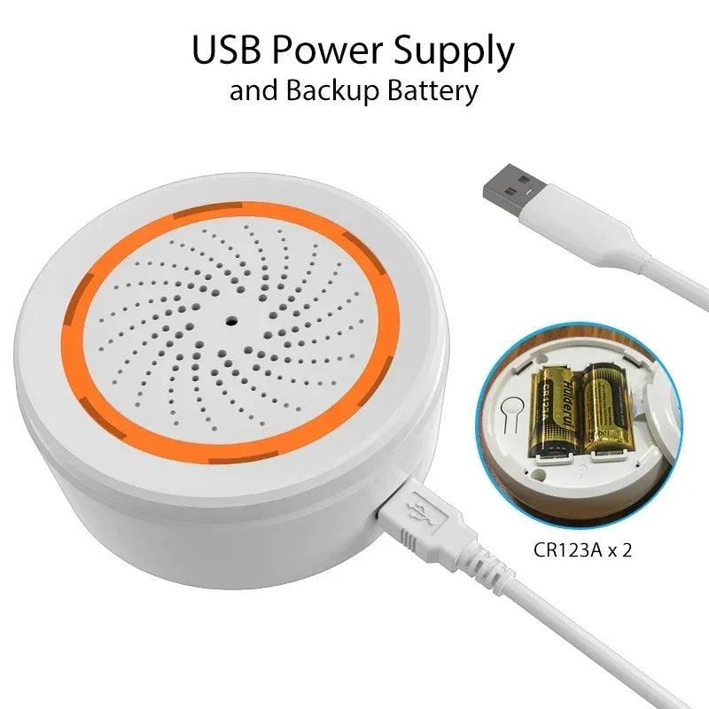 Zigbee Smart Siren & Strobe Alarm (90dB)