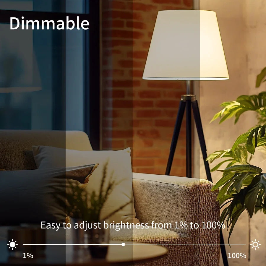 Smart WiFi LED Bulb — E27, Dimmable White & Warm White