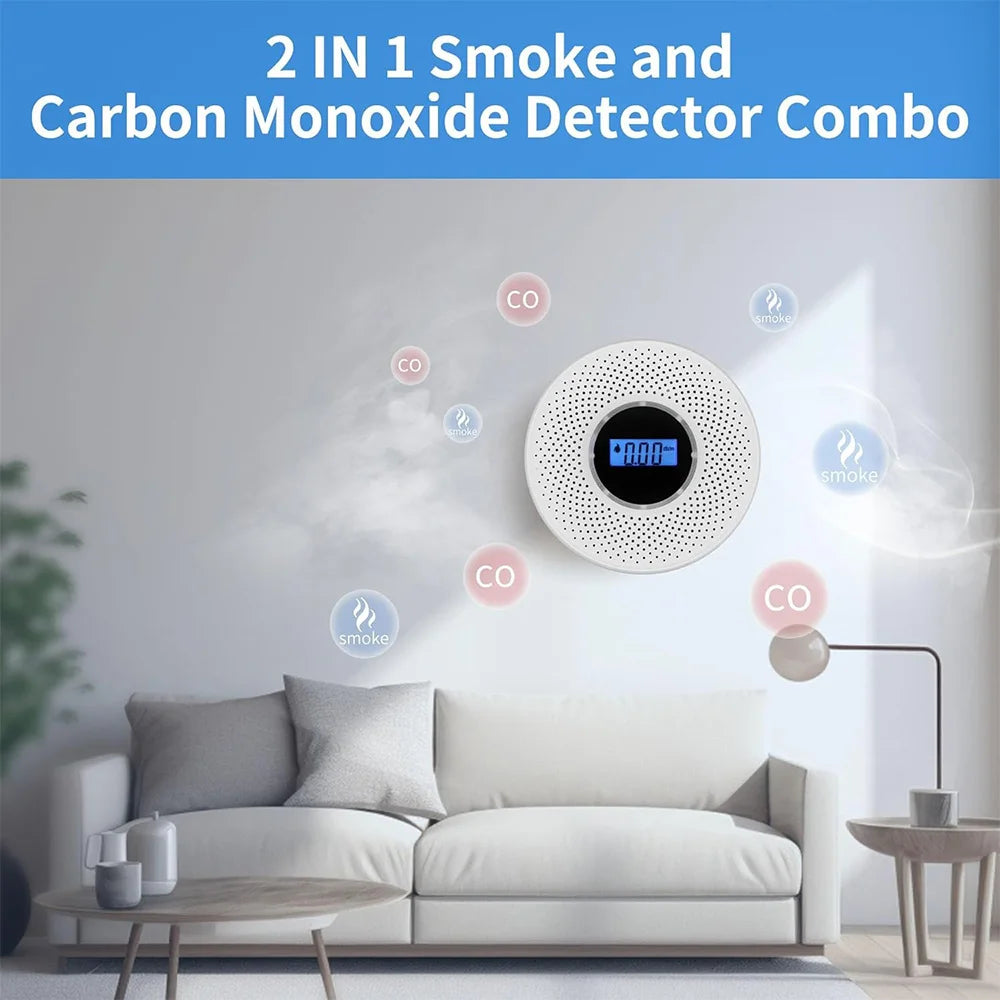 Smoke & Carbon Monoxide Alarm — 2-in-1 with Digital Display