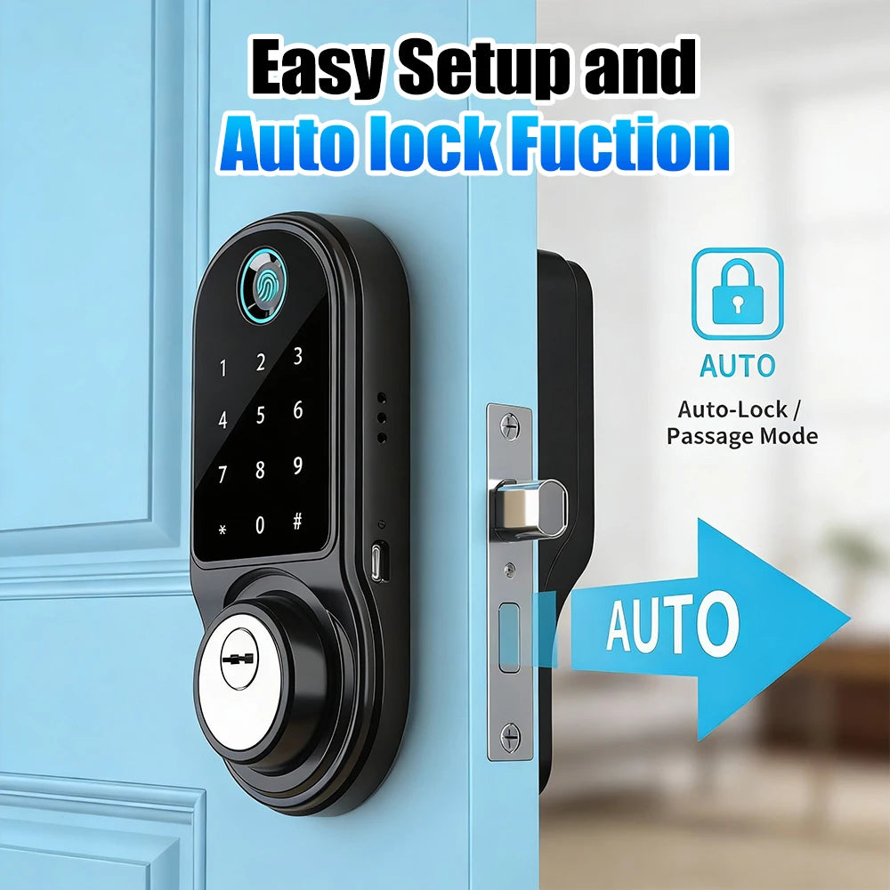 Bluetooth Smart Deadbolt — Fingerprint, Keypad, IC Card & Key