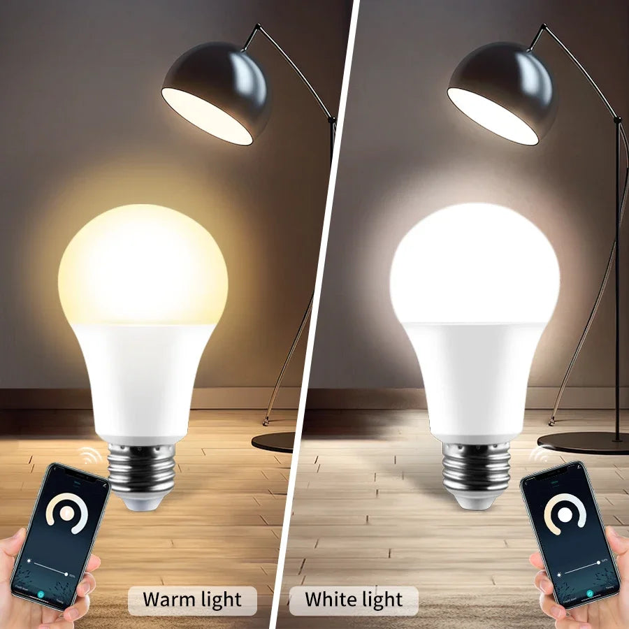 Smart WiFi LED Bulb — E27, Dimmable White & Warm White