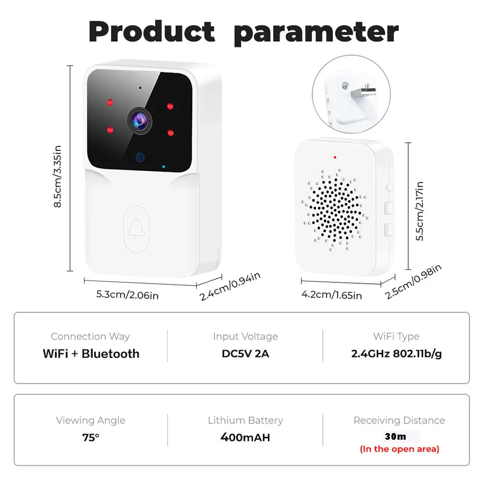 WiFi Video Doorbell with HD Camera