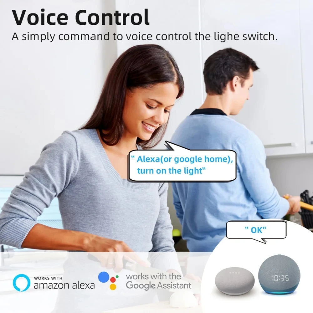 Smart WiFi Wall Switch Module (16A, Works with Alexa & Google Home)