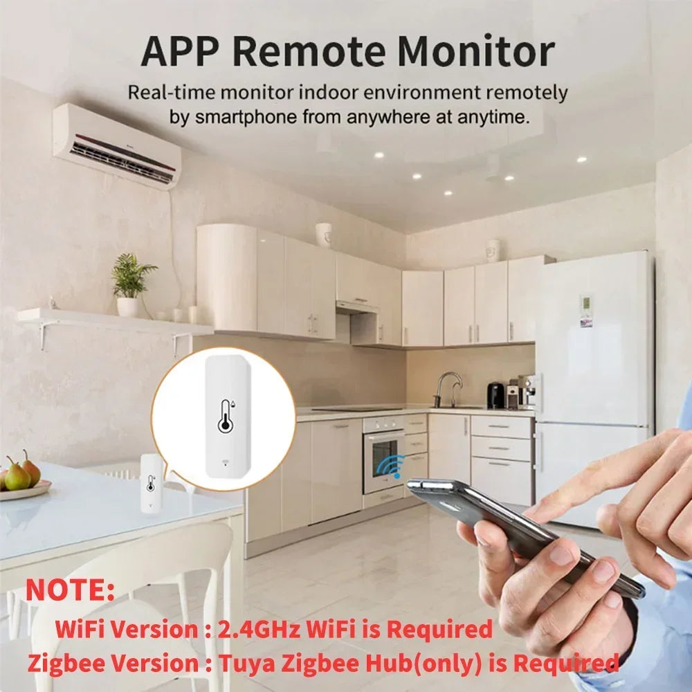Smart Temperature & Humidity Sensor (Zigbee/WiFi)