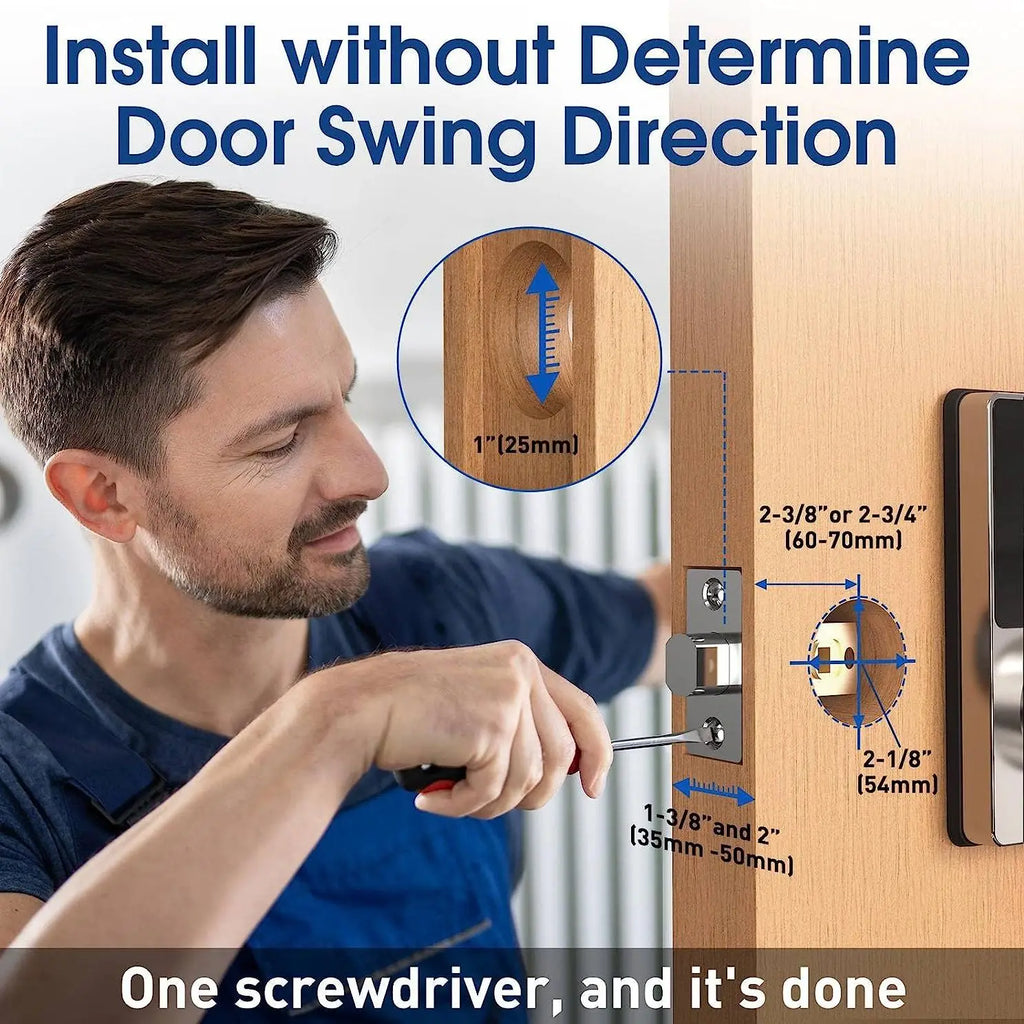 Keyless Entry Door Lock — Touchscreen Keypad, 50 User Codes