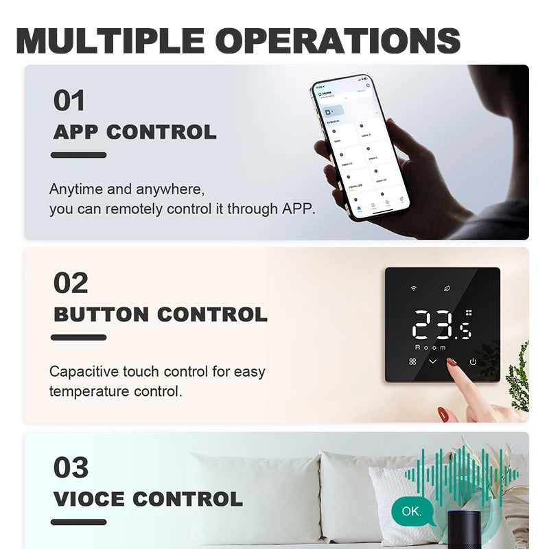 Smart Thermostat for Boiler & Water Heating — WiFi or Zigbee