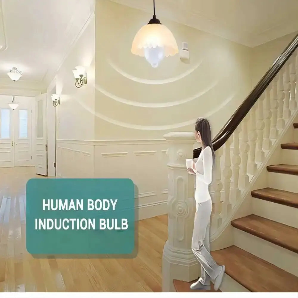 Motion-Activated LED Bulb (PIR Sensor, E27, 12W)