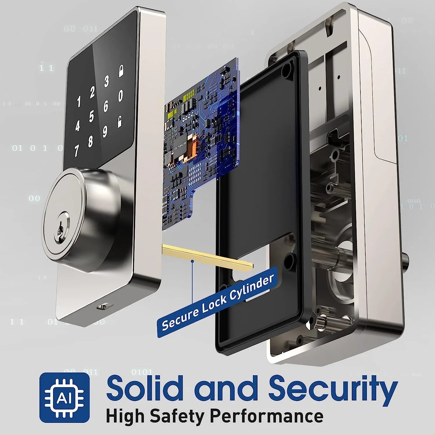 Keyless Entry Door Lock — Touchscreen Keypad, 50 User Codes