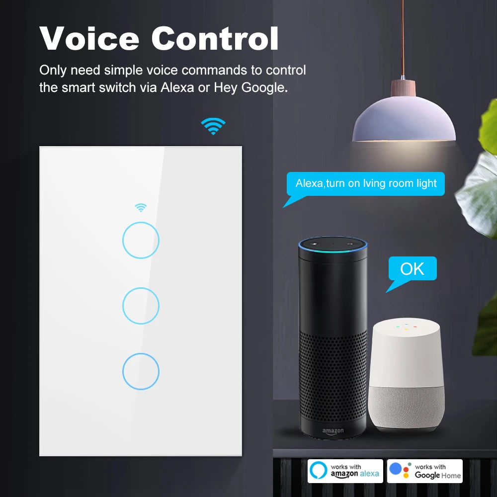 Smart WiFi Touch Wall Switch (1-4 Gang)