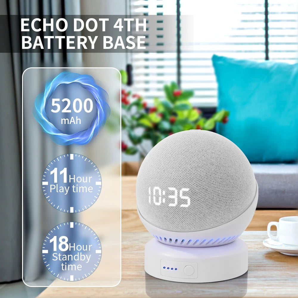 Echo Dot Battery Base (Portable Charger, 4th/5th Gen)