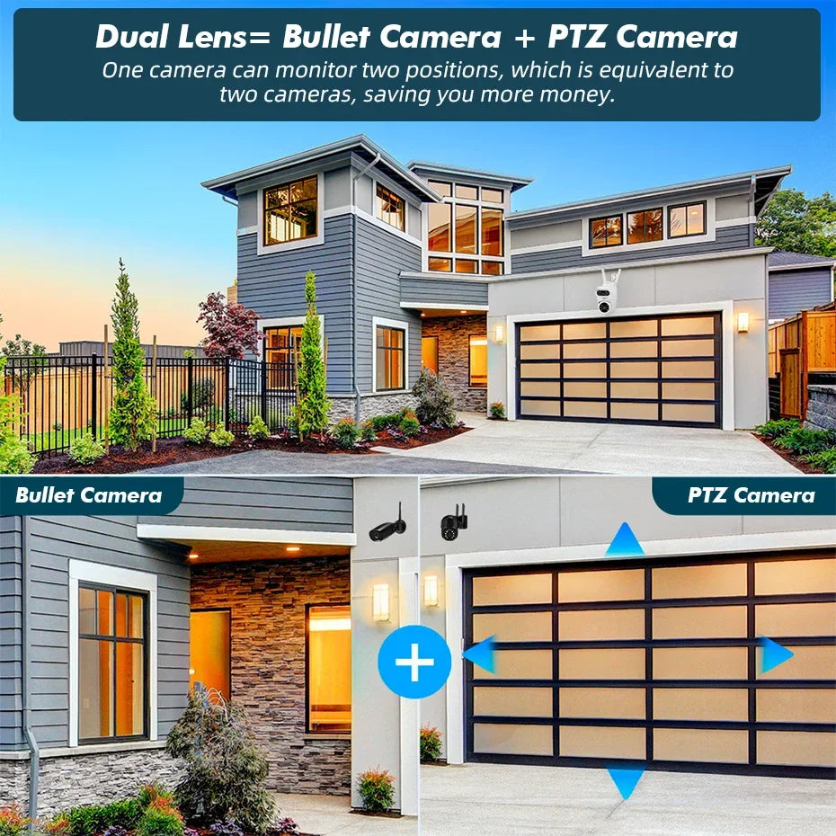 KERUI Outdoor Dual-Lens Security Camera