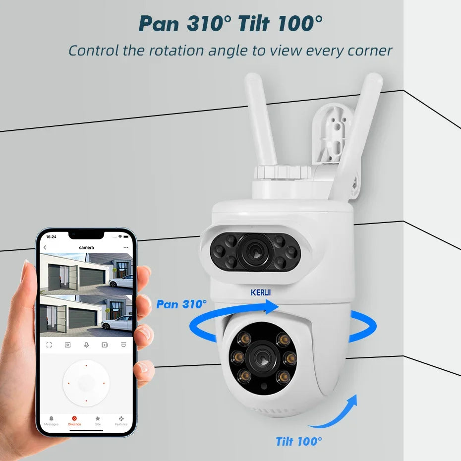 KERUI Outdoor Dual-Lens Security Camera
