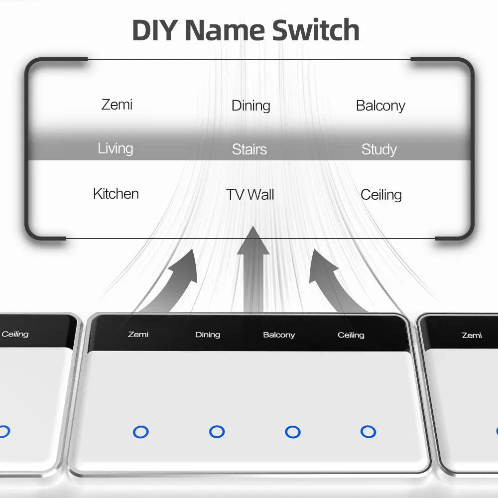 Zigbee Touchscreen Smart Light Switch