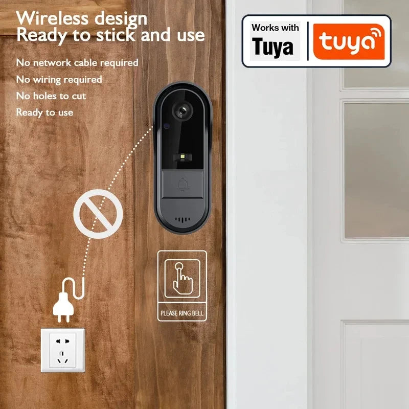 Battery Video Doorbell — 1080P HD, Two-Way Talk, Waterproof