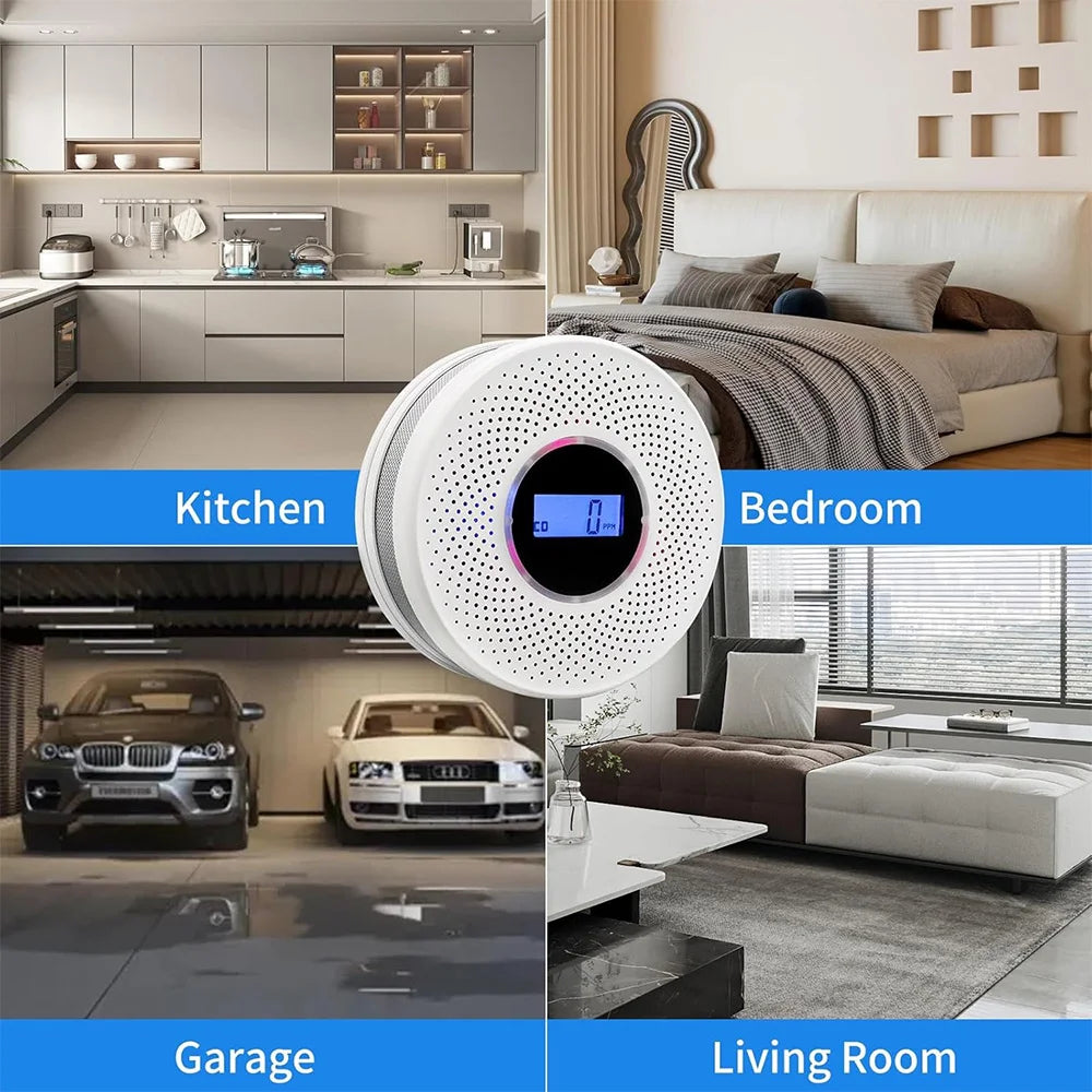 Smoke & Carbon Monoxide Alarm — 2-in-1 with Digital Display