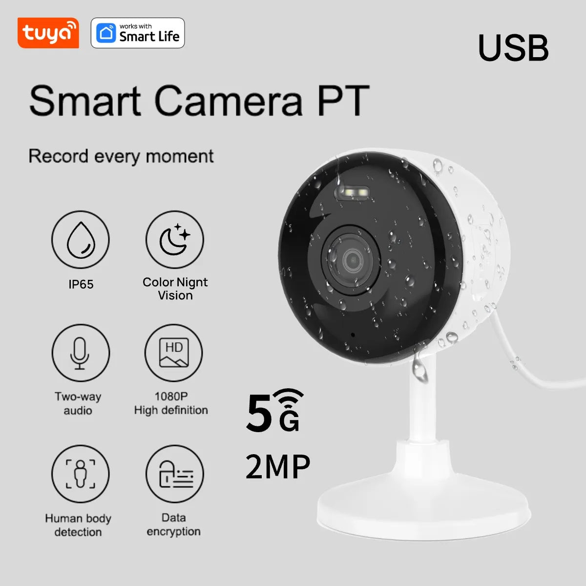 1080p WiFi Security Camera with 2-Way Audio
