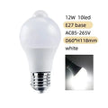 Motion-Activated LED Bulb (PIR Sensor, E27, 12W)