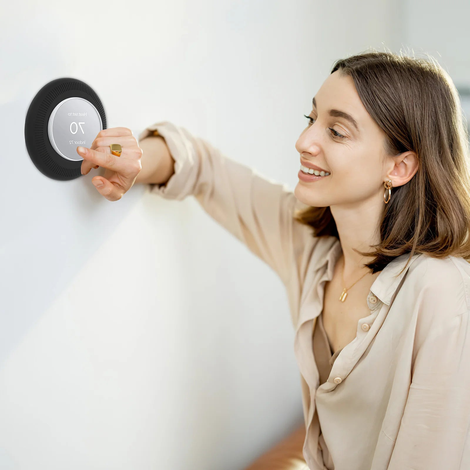 Round Thermostat Cover Plate