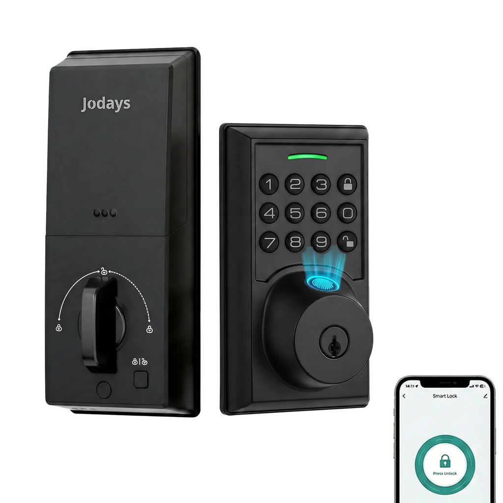 Fingerprint Smart Deadbolt Lock — Keypad, App & Auto-Lock