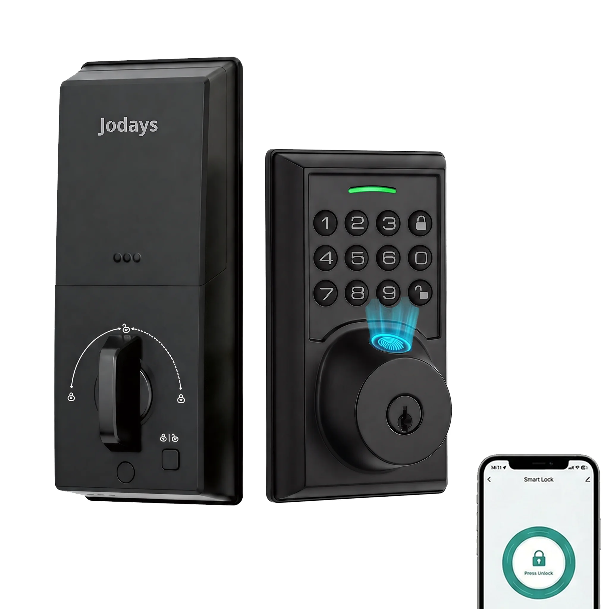 Fingerprint Smart Deadbolt Lock — Keypad, App & Auto-Lock