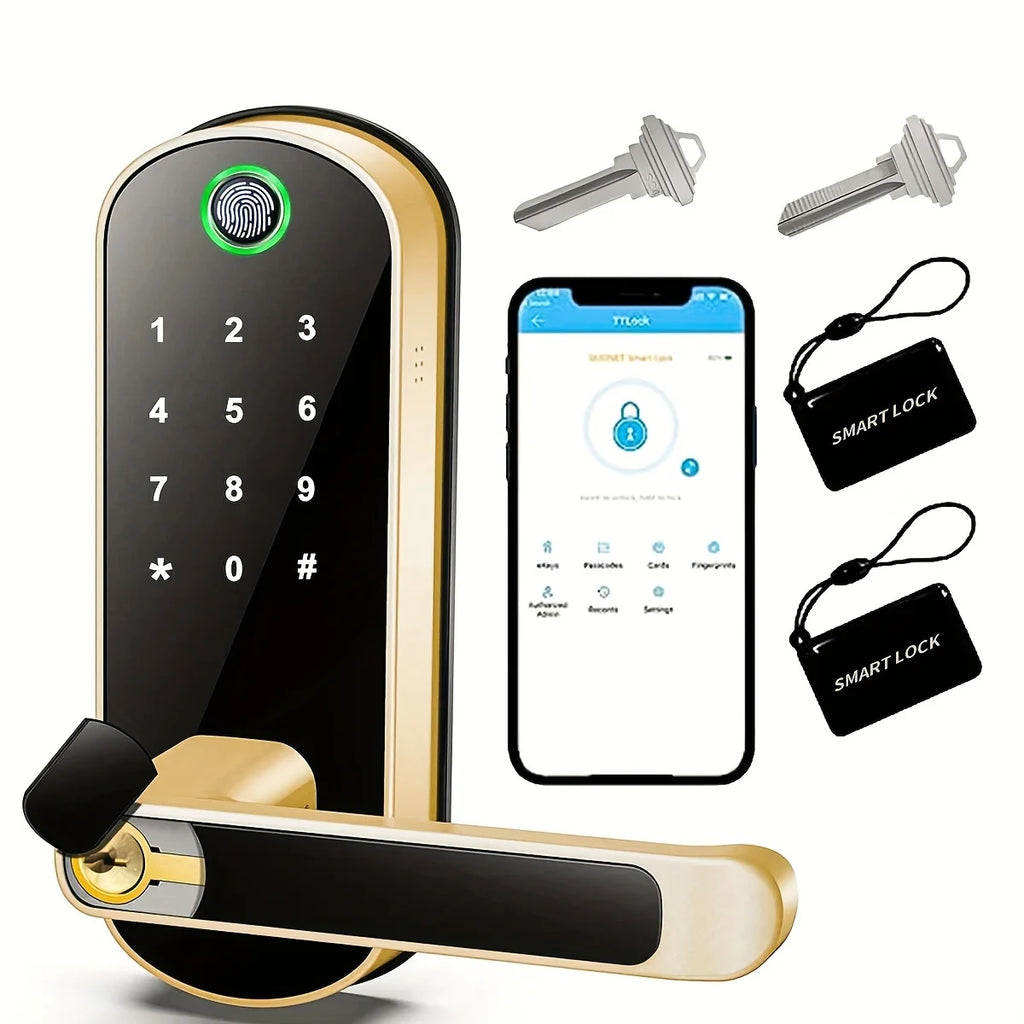 WiFi Fingerprint Door Lock — NFC, App & IP67 Waterproof